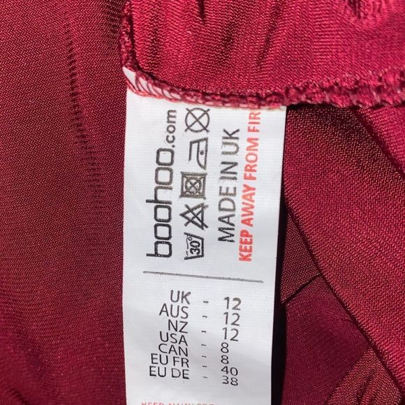 BOOHOO Maternity Over The Bump Bodycon Dress Berry - Picture 4 of 10